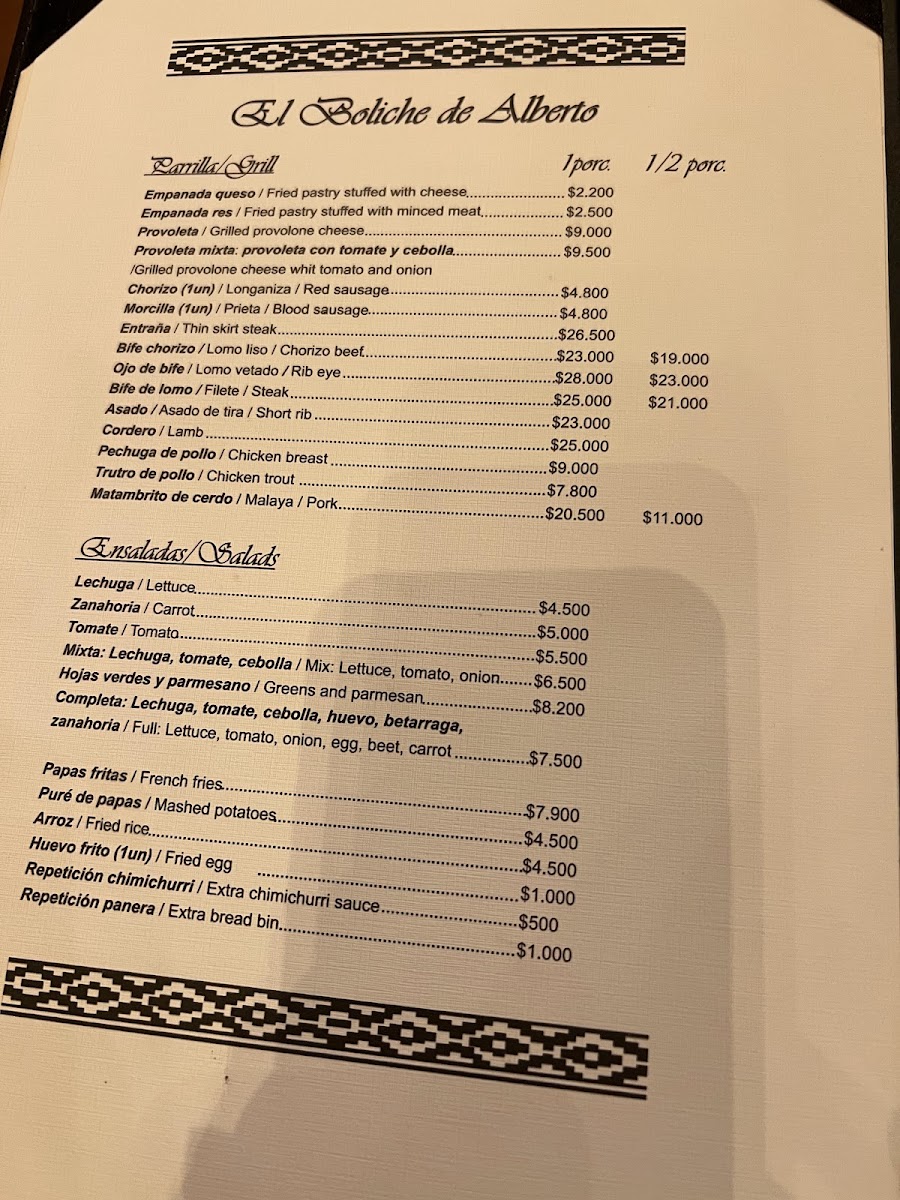 Menu El Boliche De Alberto-1